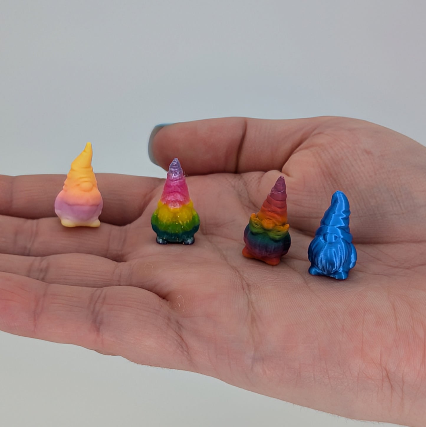 Tiny Gnomes - Micro Gnome Figurines - Four Fun Designs for a Whimsical Touch! - 100 Randomly Selected