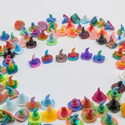 Tiny Witch Hats - Micro Witch Hats Figurines - Wickedly Cute for Halloween Funs! - 100 Randomly Selected