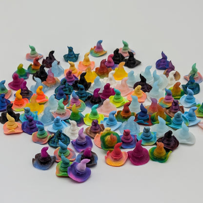 Tiny Witch Hats - Micro Witch Hats Figurines - Wickedly Cute for Halloween Funs! - 100 Randomly Selected