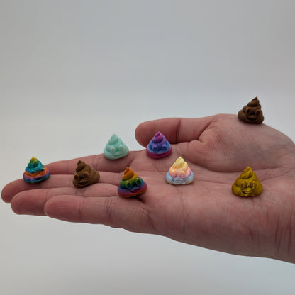 Tiny Poop Emoji - Miniature Poop Emoji Figurines - Poop-tastic Charm - 100 Randomly Selected